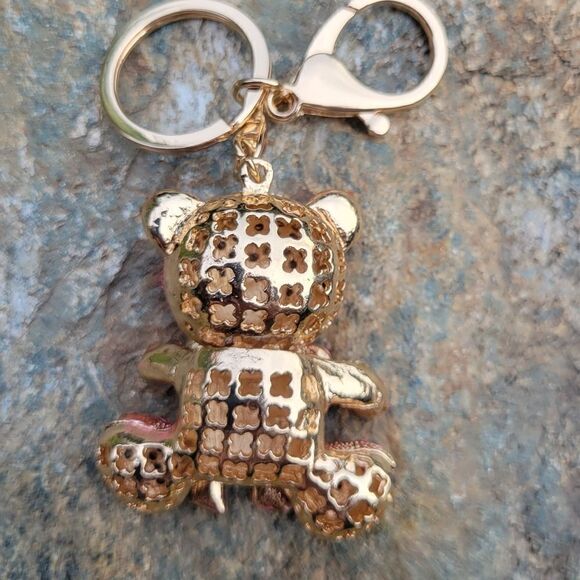 Pink Crystal Koala Bear Keychain - Picture 3 of 6